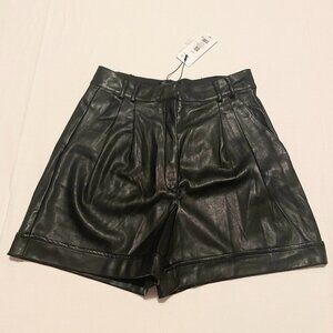 Dynamite Faux Leather Jet Black Shorts Womens Size Small